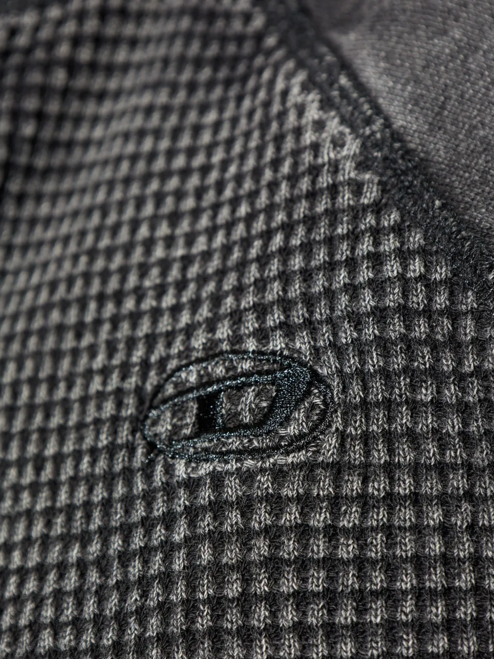 Diesel S-Wafy-Zip-Rag sweater Grijs