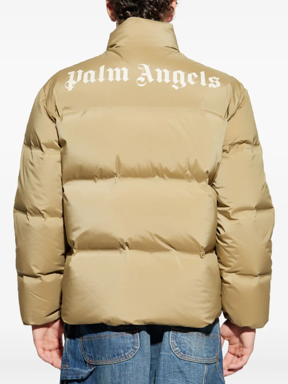 Palm Angels Jack met rits en streepdetail Beige