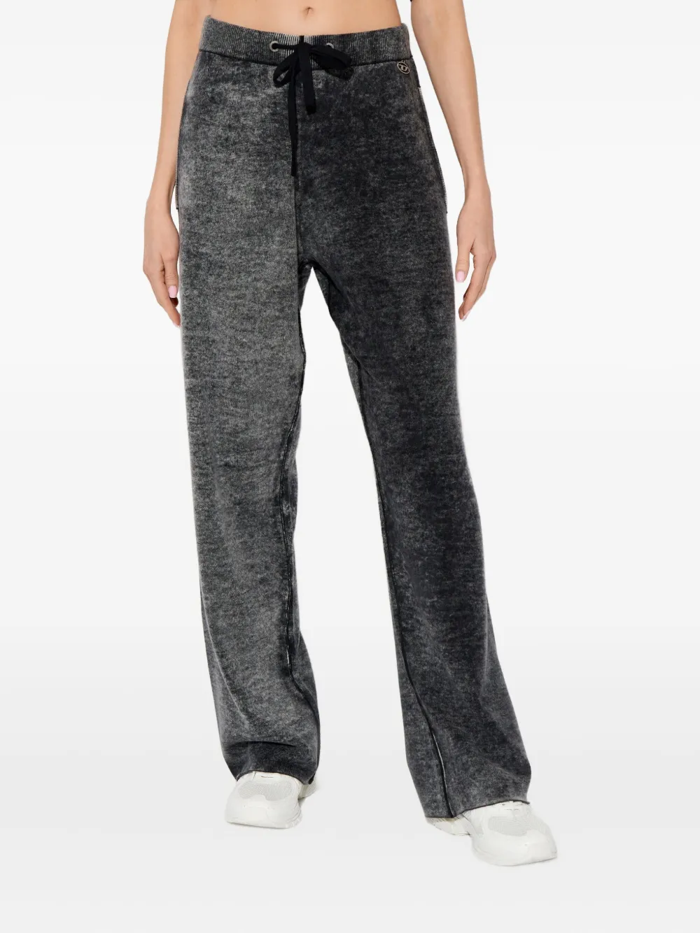 Diesel M-honorine Drawstring-fastening Track Pants In Gray