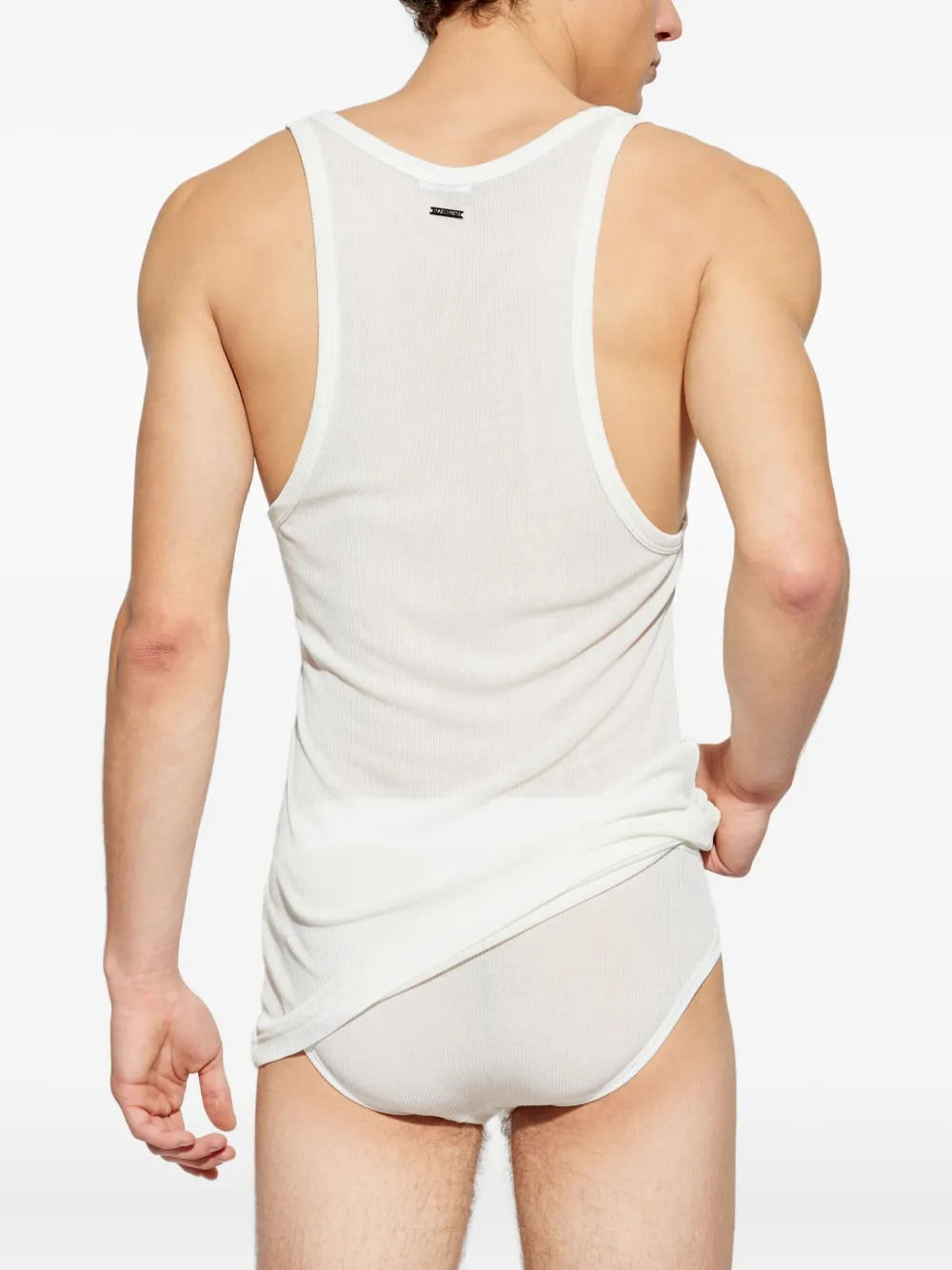 DSQUARED2 Geribbelde tanktop Wit