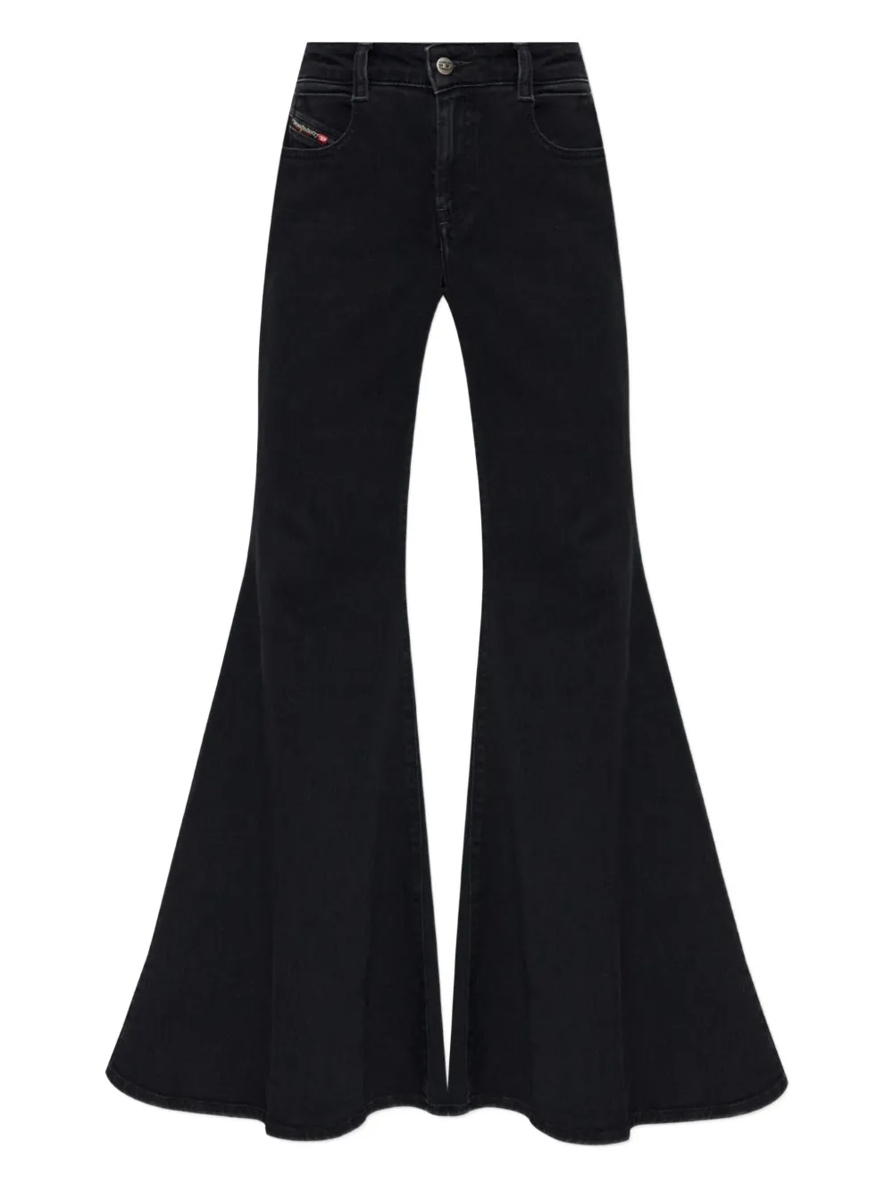 Diesel Women Black Flare Jeans 1970 D-bleess 09m69 In Black