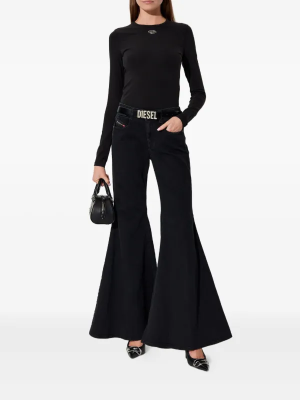 Diesel 1970 D-Bleess 09n89 Flare Jeans | Black | FARFETCH
