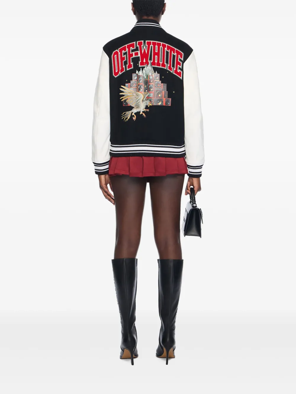 Off-White Wo Soundsystem bomberjack Zwart