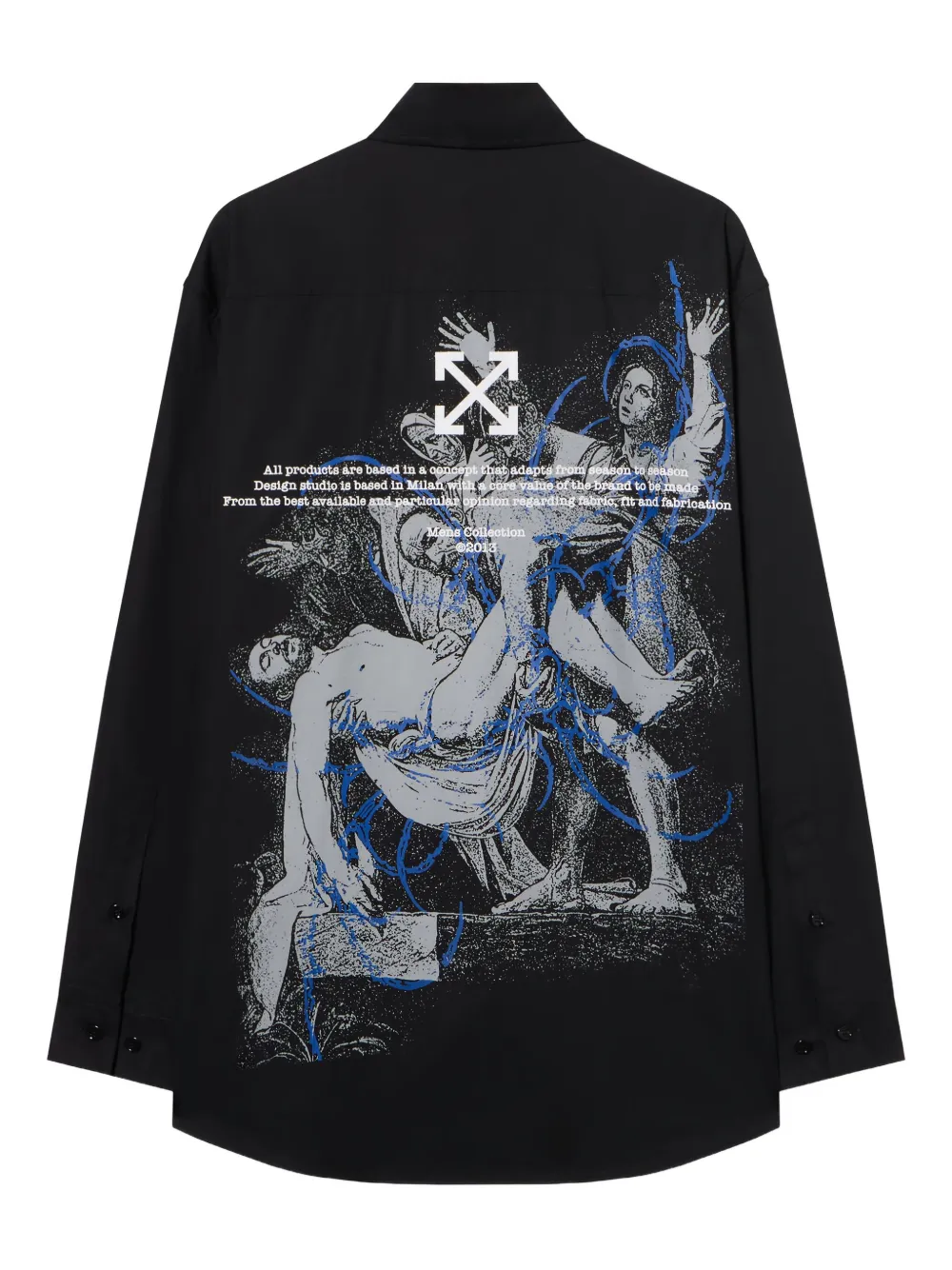 Off-White Overhemd met vervaagd effect Zwart