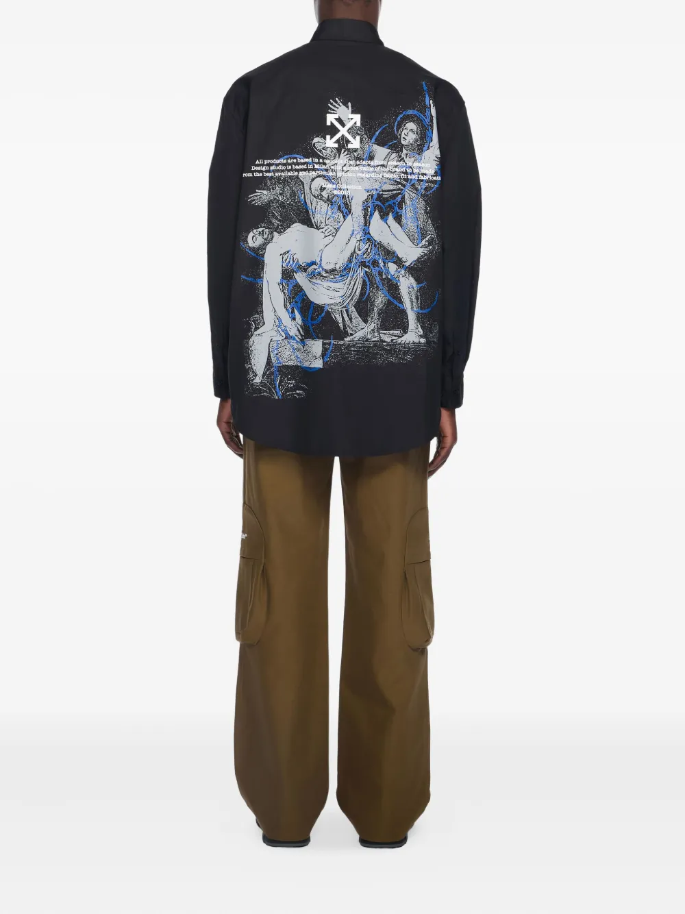 Off-White Overhemd met vervaagd effect Zwart