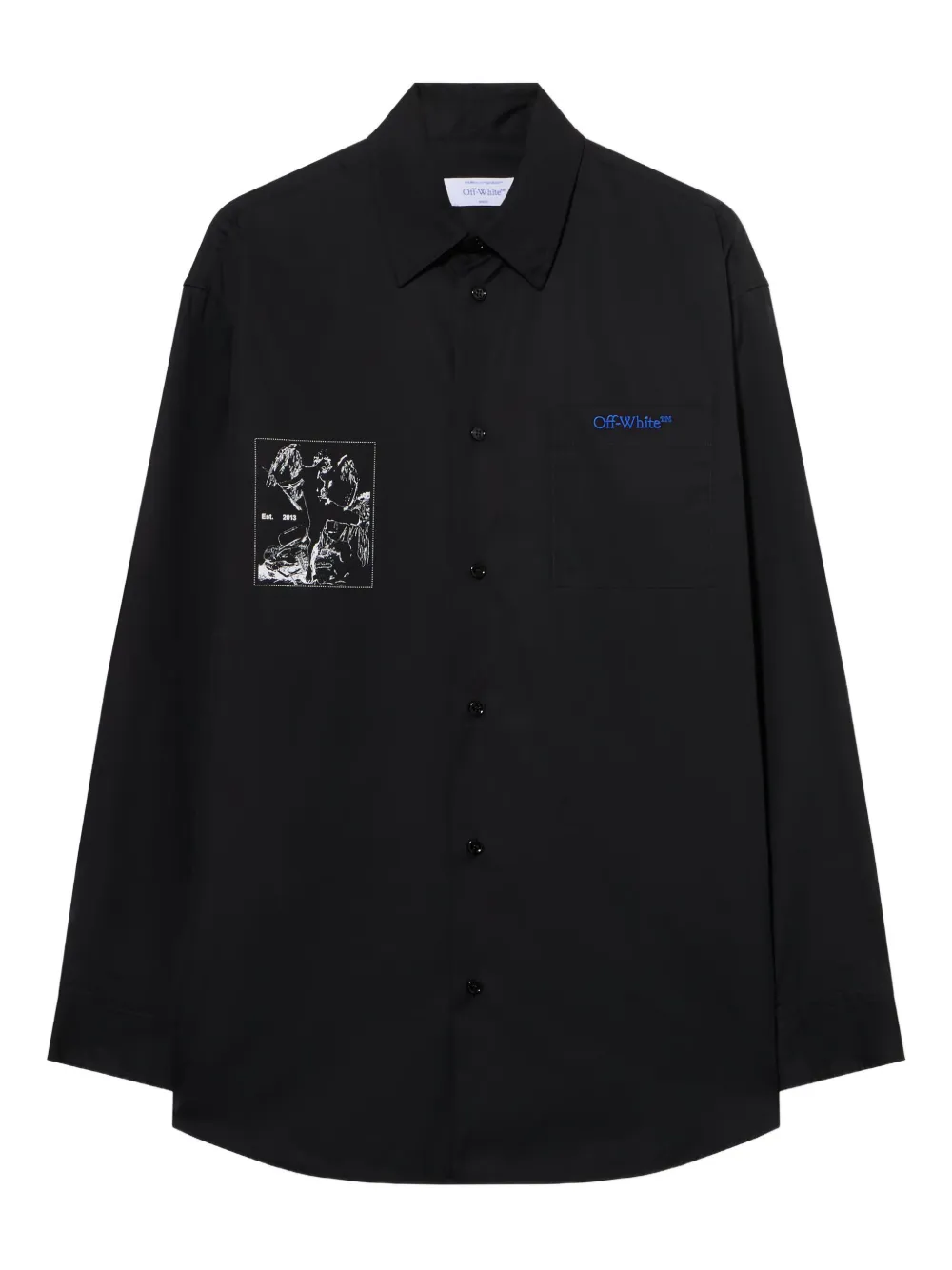 Off-White Faded Painting シャツ - ブラック