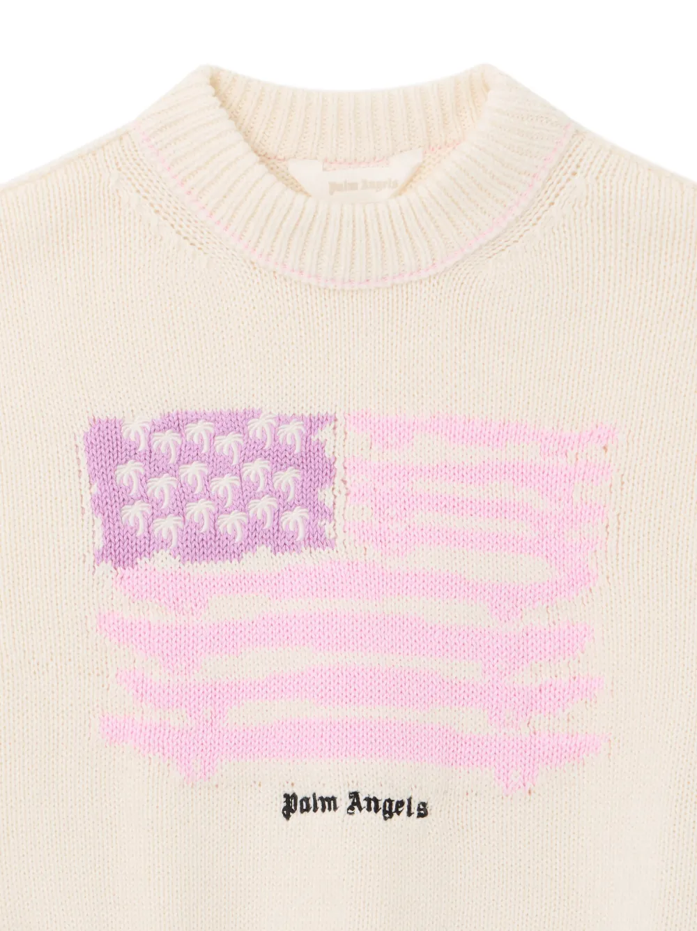 Palm Angels Flag-motif Sweater In Neutral