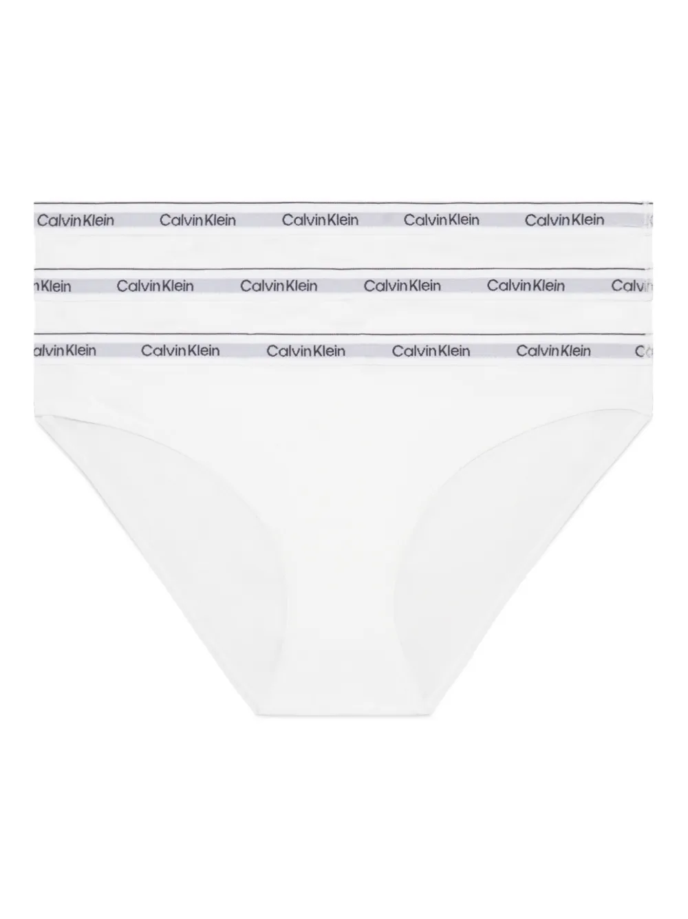 Calvin Klein Underwear logo waistband 3-pack briefs - Bianco