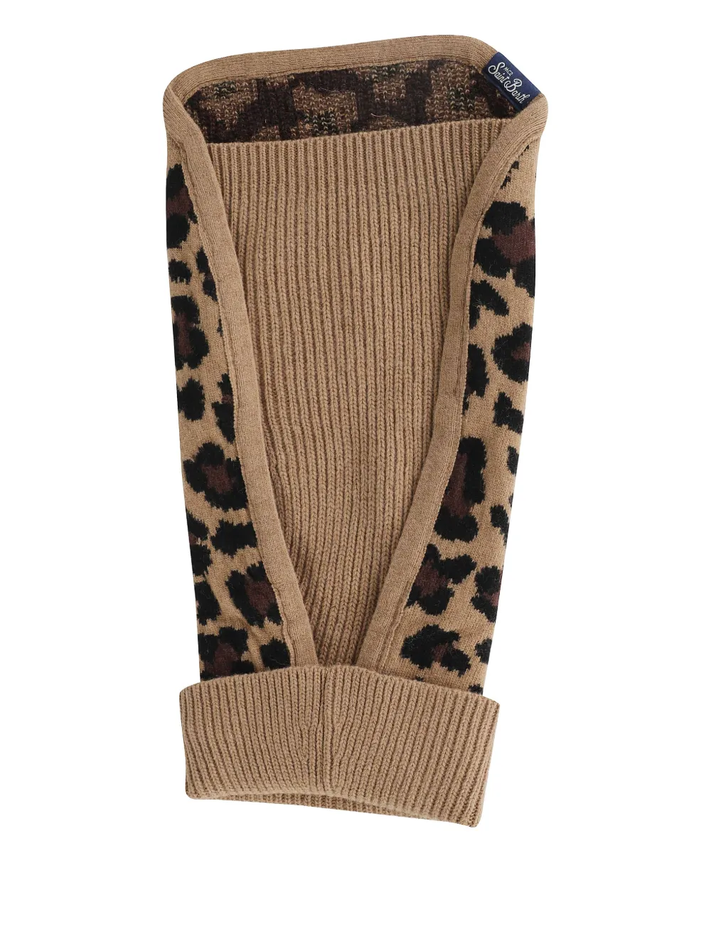 Mc2 Saint Barth Leopard-print Dog Sweater In Brown