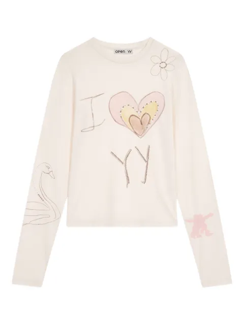 Open YY playera con cuello redondo