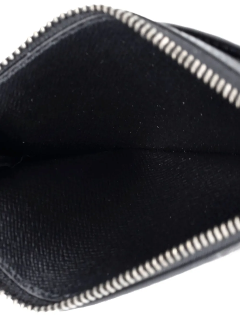 Pre-owned Louis Vuitton Coin Reverse Monogram Eclipse Canvas Card Holder In Black