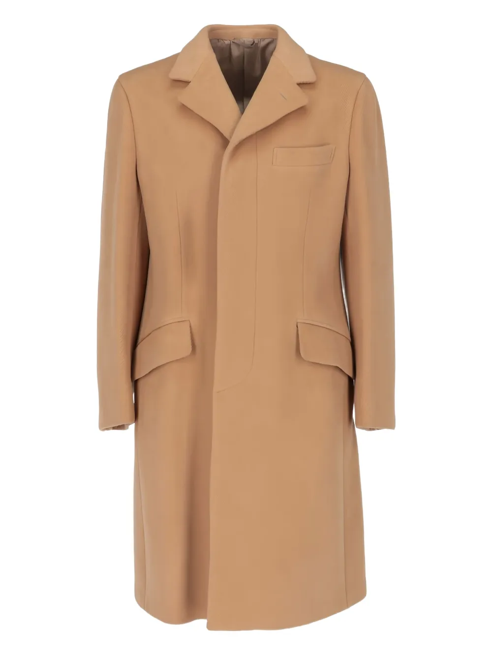 Romeo Gigli Pre-Owned 1990s single-breasted wool coat | Neutrals | Image 1
