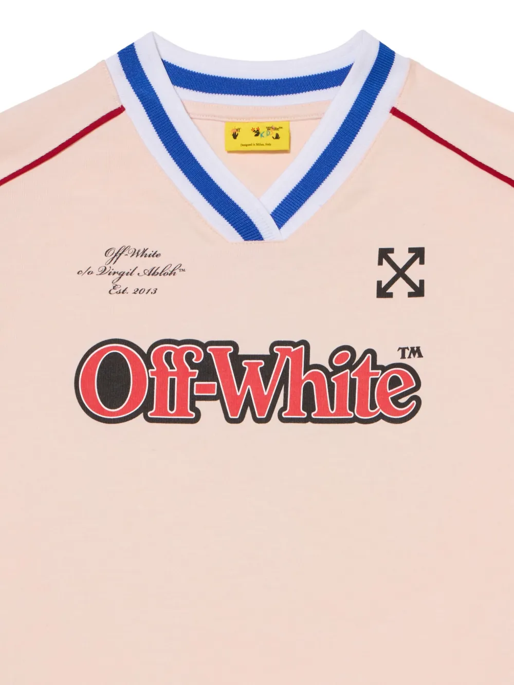 Off-White Kids Gelaagde trainingsjurk met logo Beige