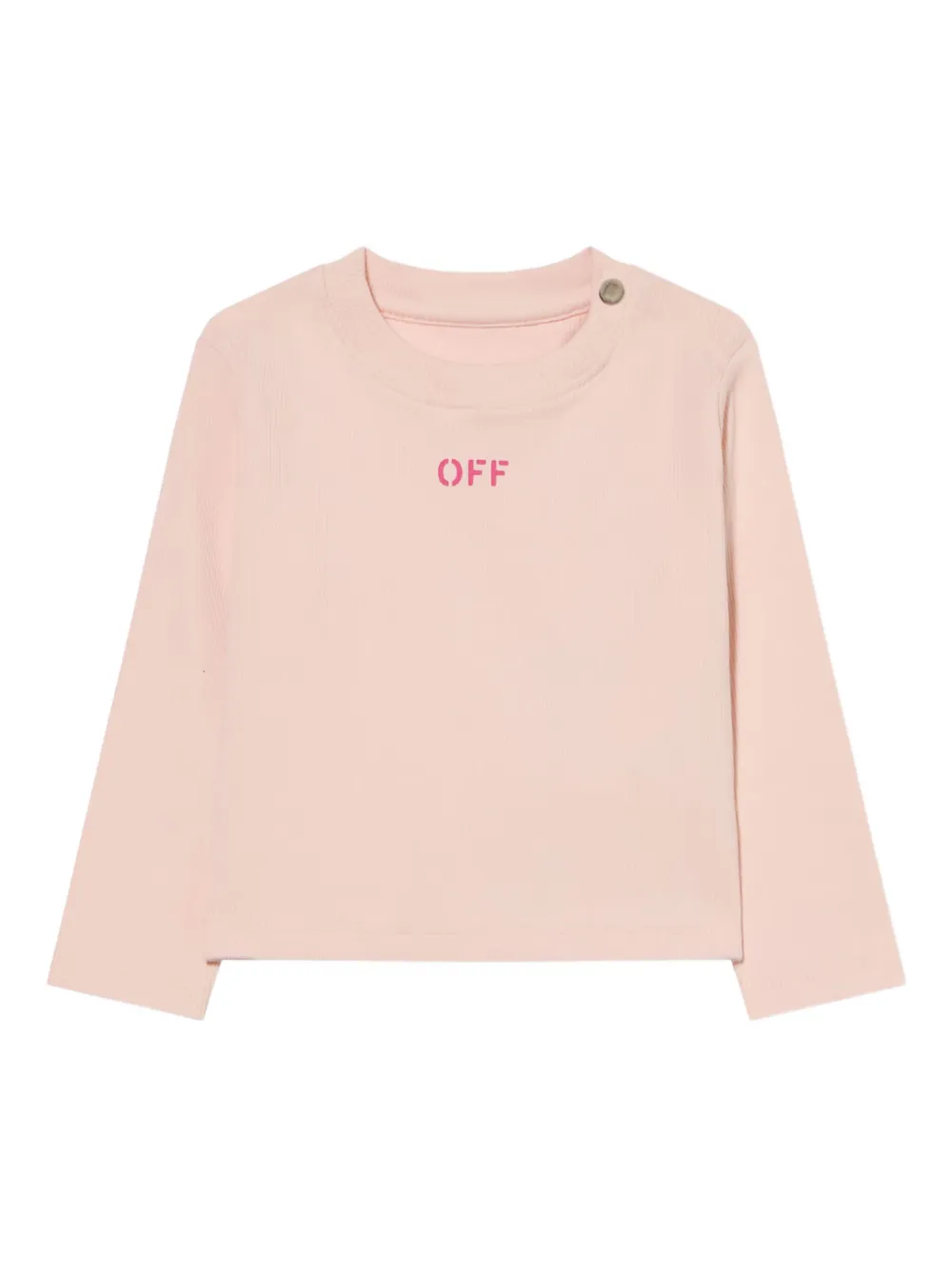 Off-white Baby Girls Off Stamp Long Sleeve T-shirt In Multi