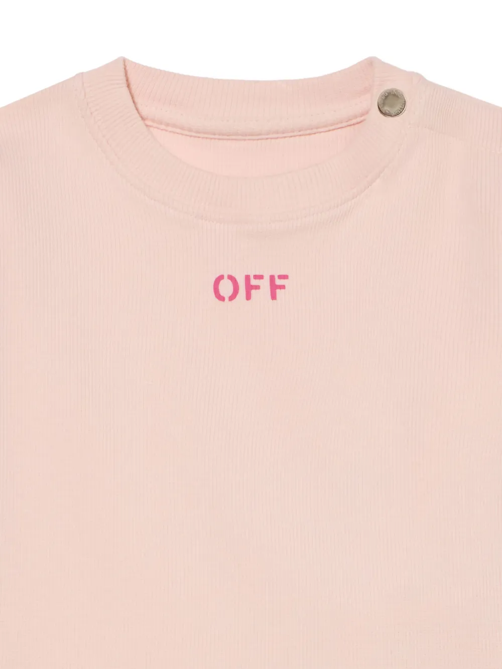 Off-white Baby Girls Off Stamp Long Sleeve T-shirt In Multi