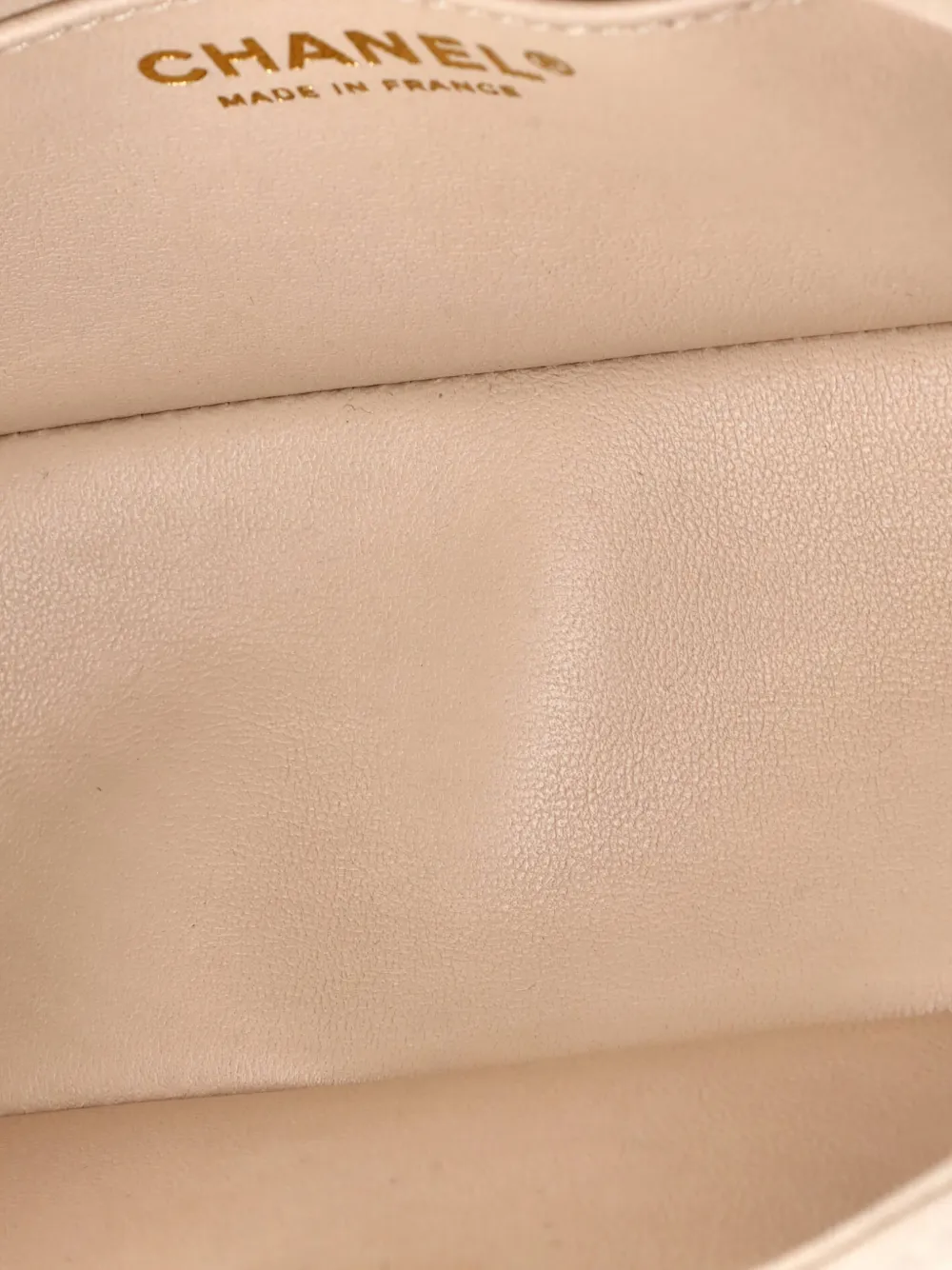 Pre-owned Chanel Reissue 2.55 Flap Bag Quilted Aged Calfskin Mini Crossbody Bag In Neutral