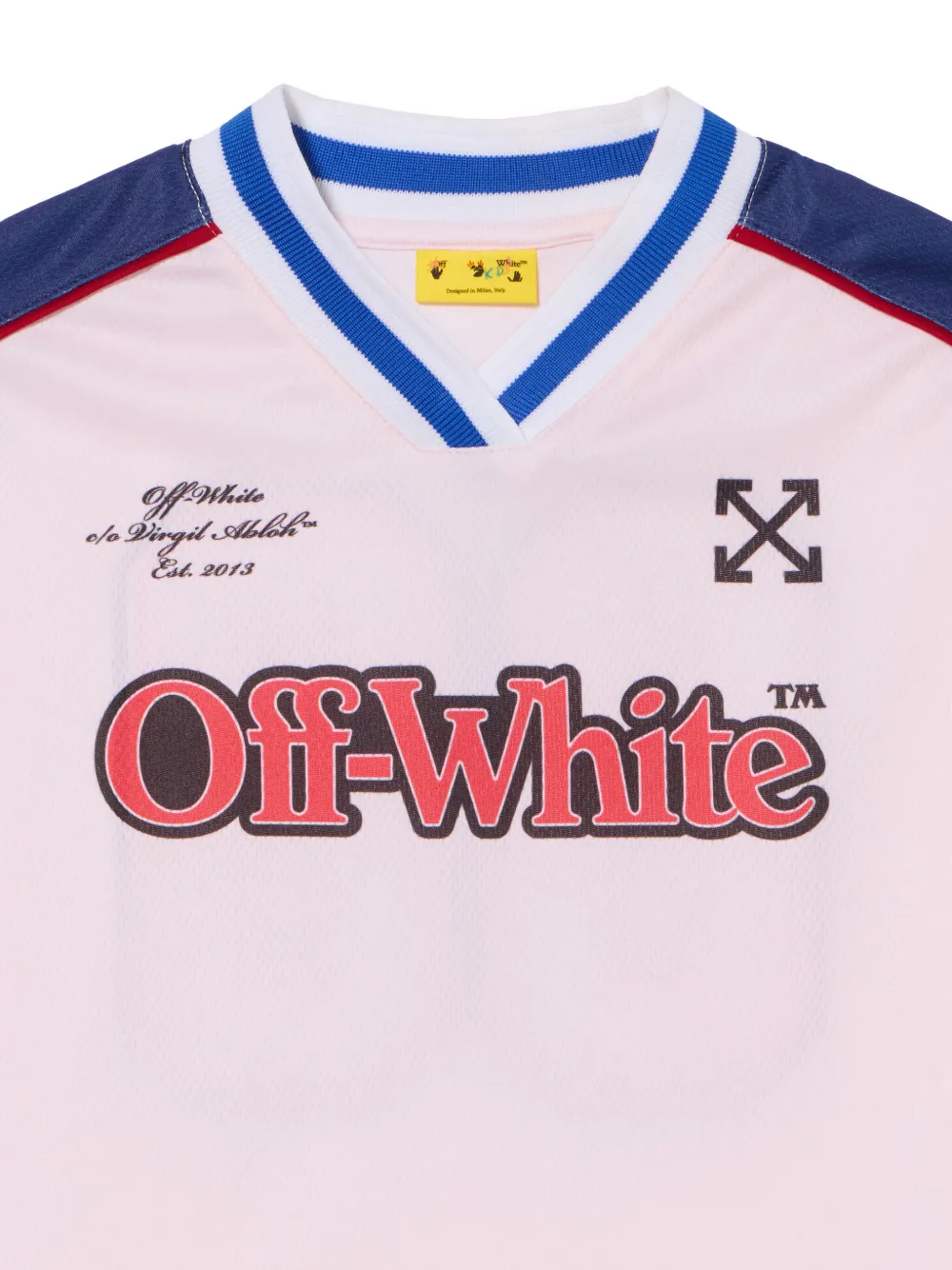 Off-White Kids Voetbalshirt met logo Roze