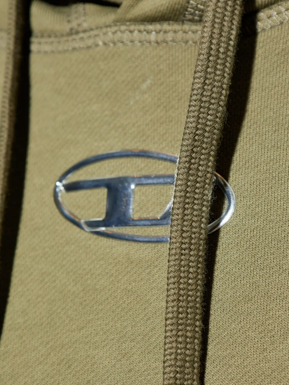 Diesel S-Norm hoodie met logoplakkaat Groen