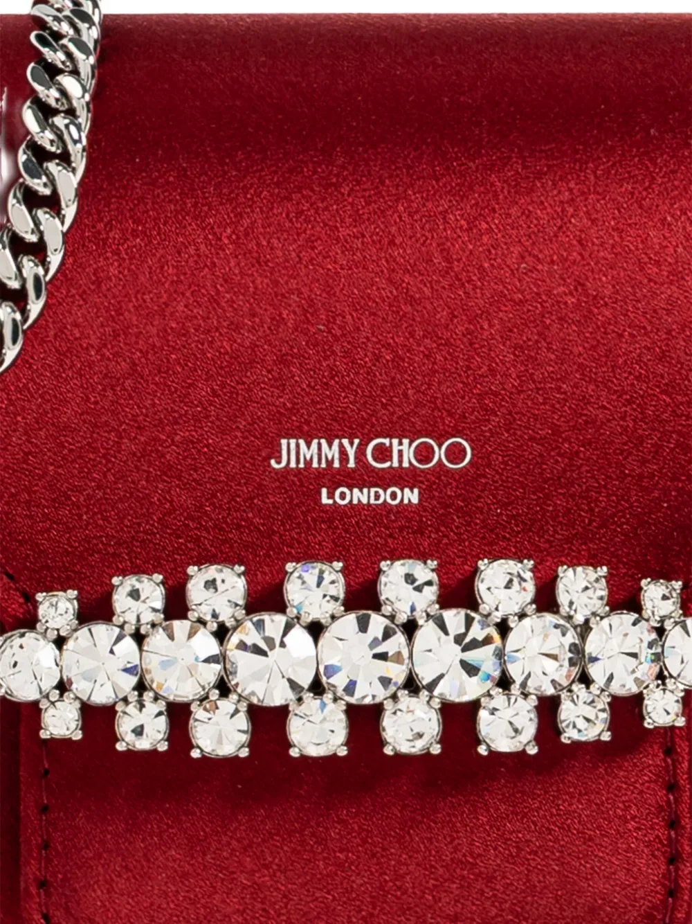 Jimmy Choo Portemonnee met kristallen ketting Rood