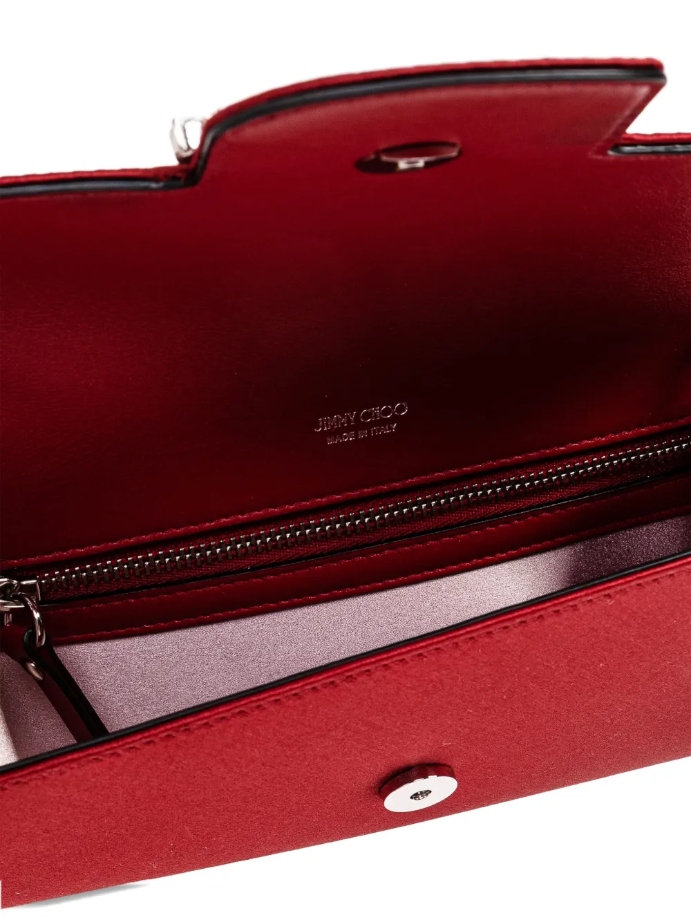 Jimmy Choo Portemonnee met kristallen ketting Rood