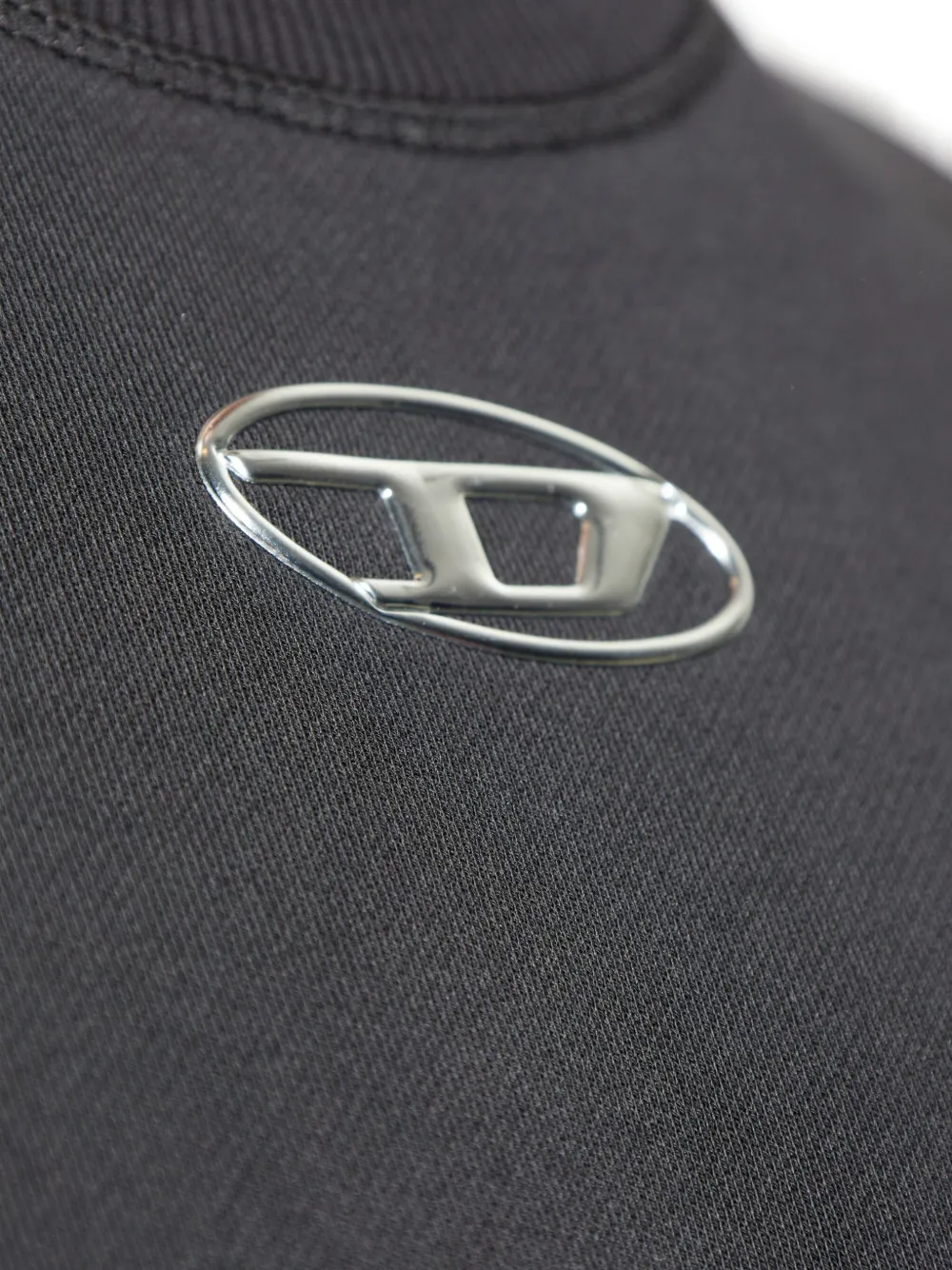 Diesel Sweater met logoplakkaat Zwart