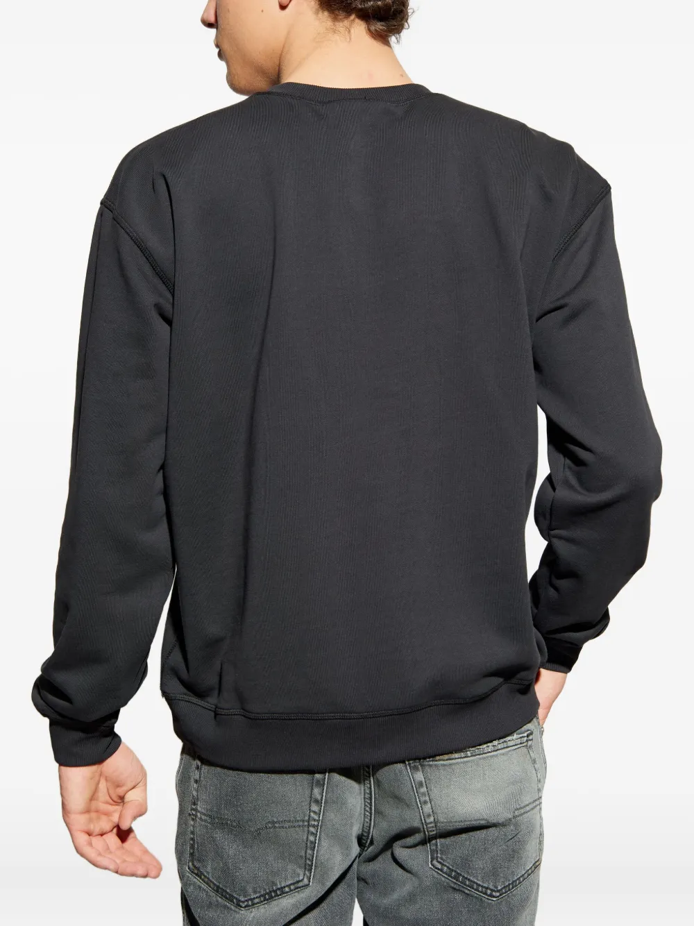 Diesel Sweater met logoplakkaat Zwart