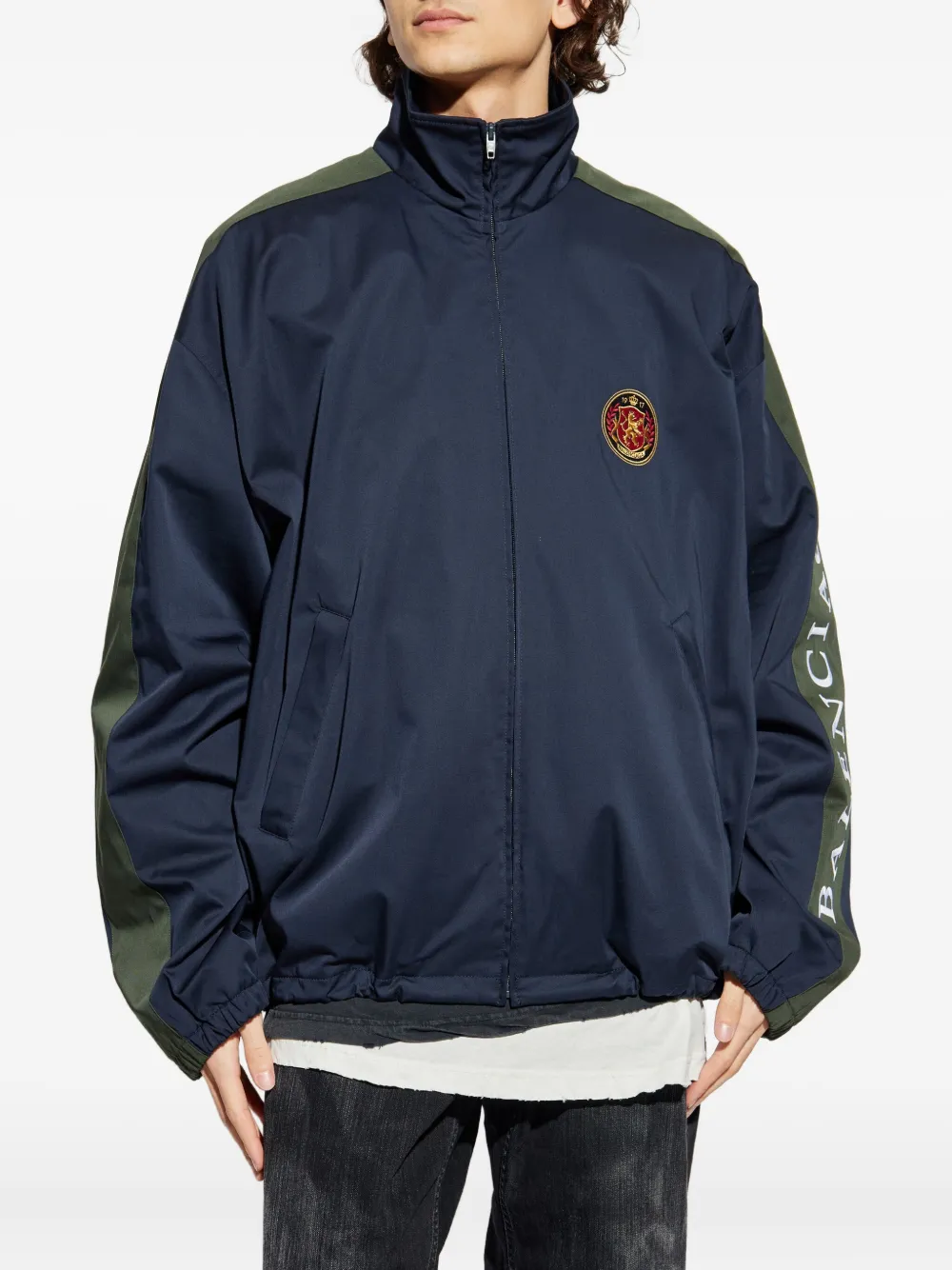 Balenciaga Bomberjack met logopatch Blauw