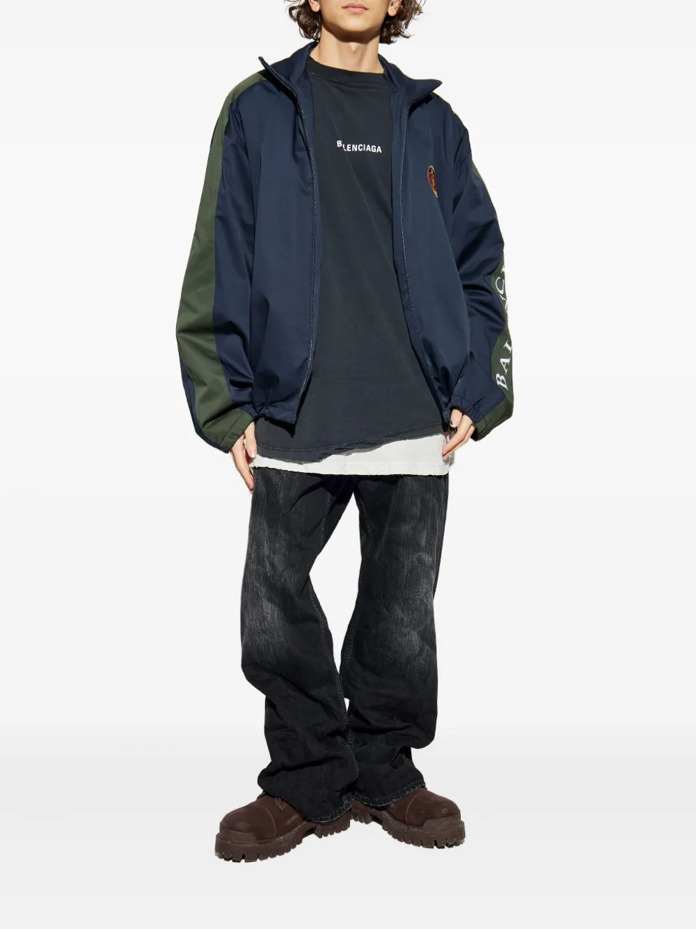Balenciaga Bomberjack met logopatch Blauw