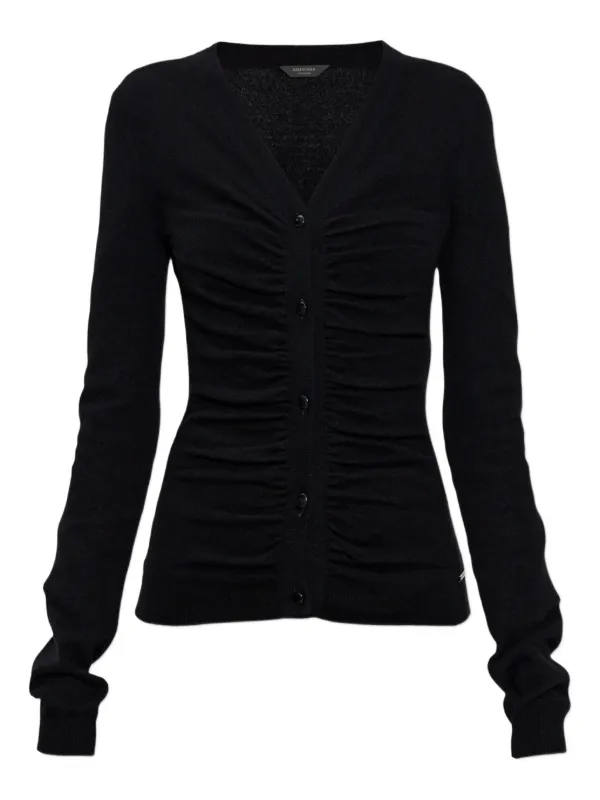 Balenciaga V-neck Cardigan in Black