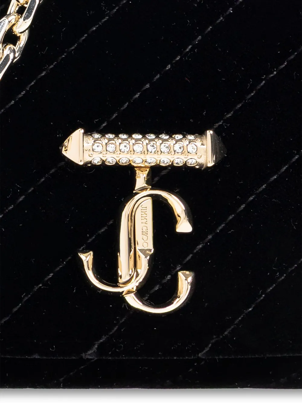 Jimmy Choo Clutch met logodetail Zwart