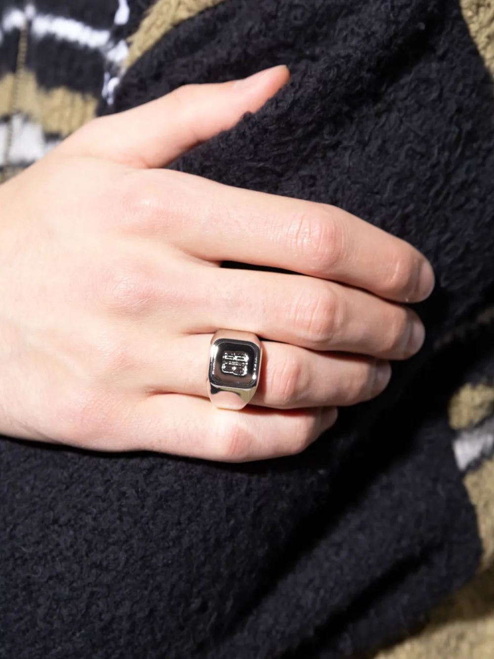 Nano Signet logo-detail ring