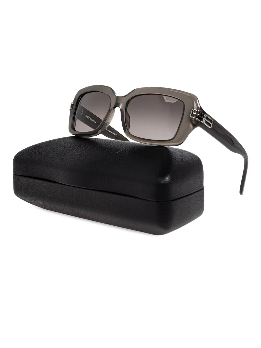 Balenciaga Eyewear Zonnebril met rechthoekig montuur Grijs