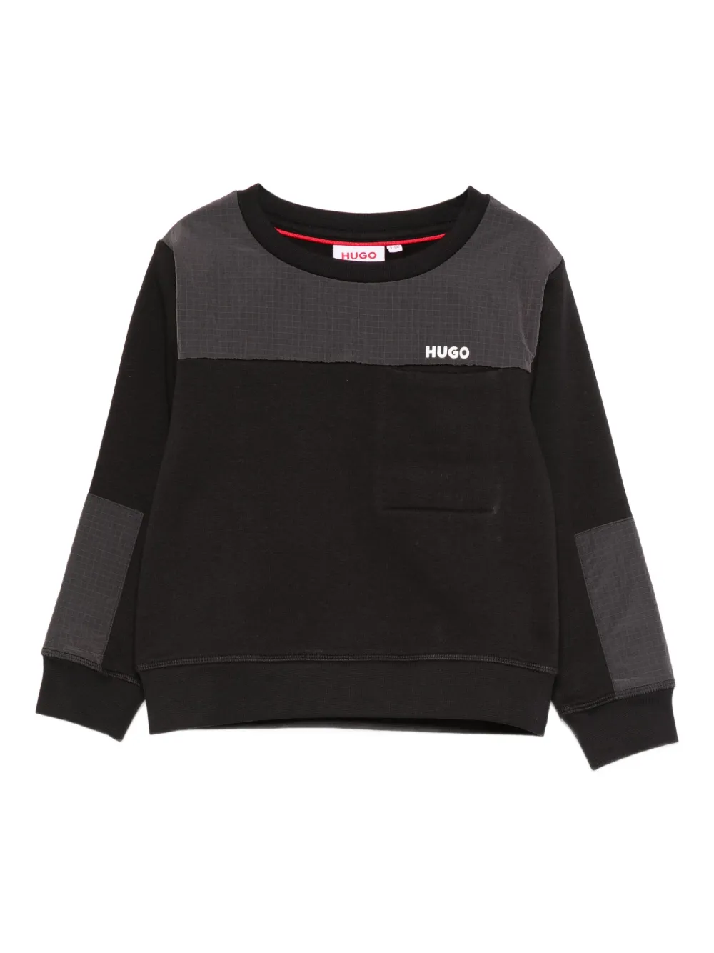 HUGO KIDS sweat à empiècements | noir | Image 1