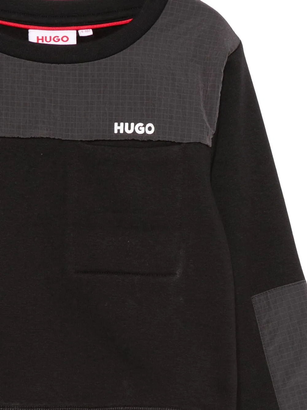 HUGO KIDS Sweater met vlakken Zwart
