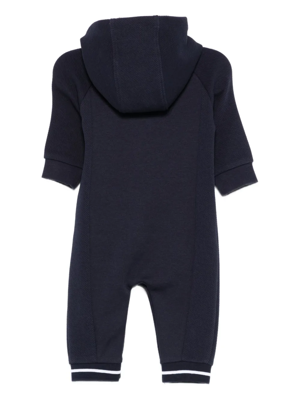 BOSS Kidswear hooded ribbed babywear - Blauw
