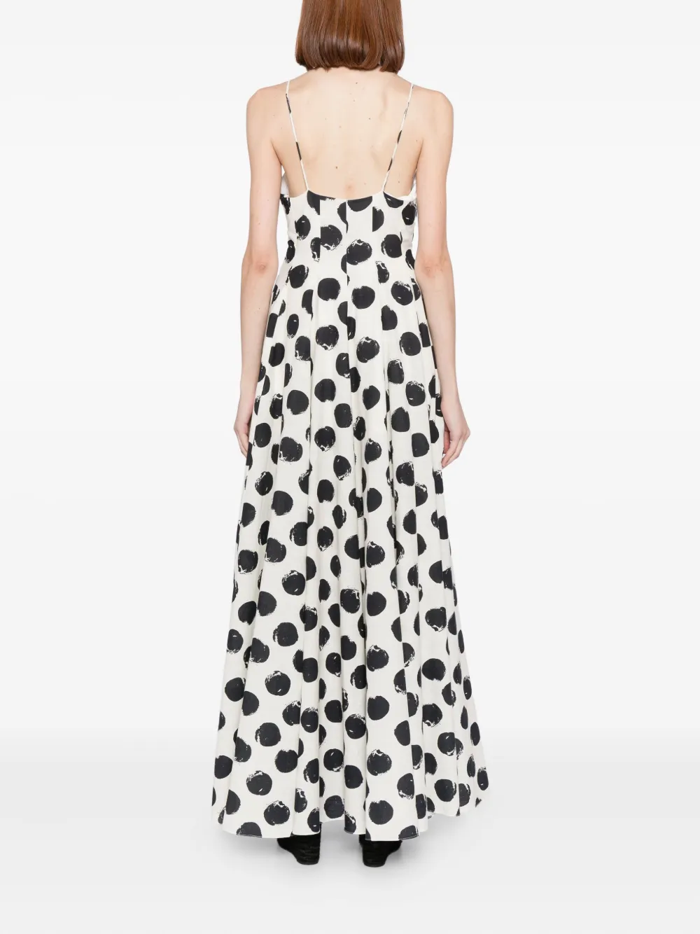 Bambah Maxi-jurk met stippen Beige