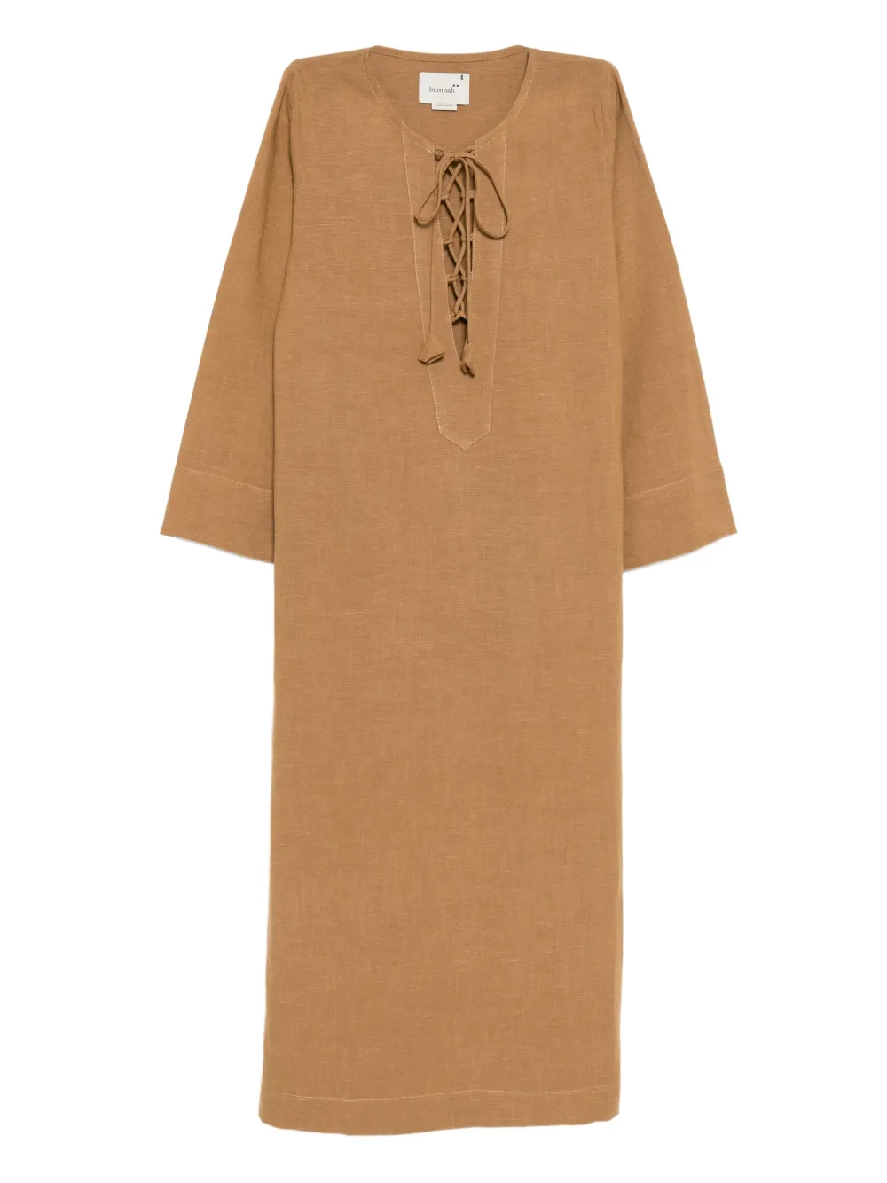 Bambah Maxikleid mit Schnürung - Braun