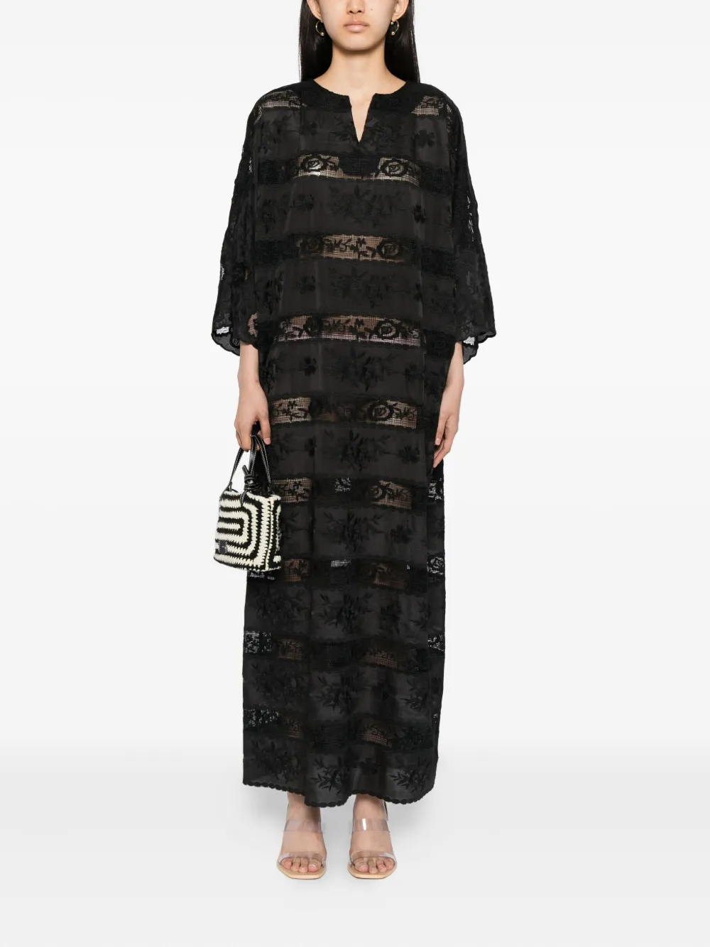 Bambah Lotis maxi-jurk - Zwart