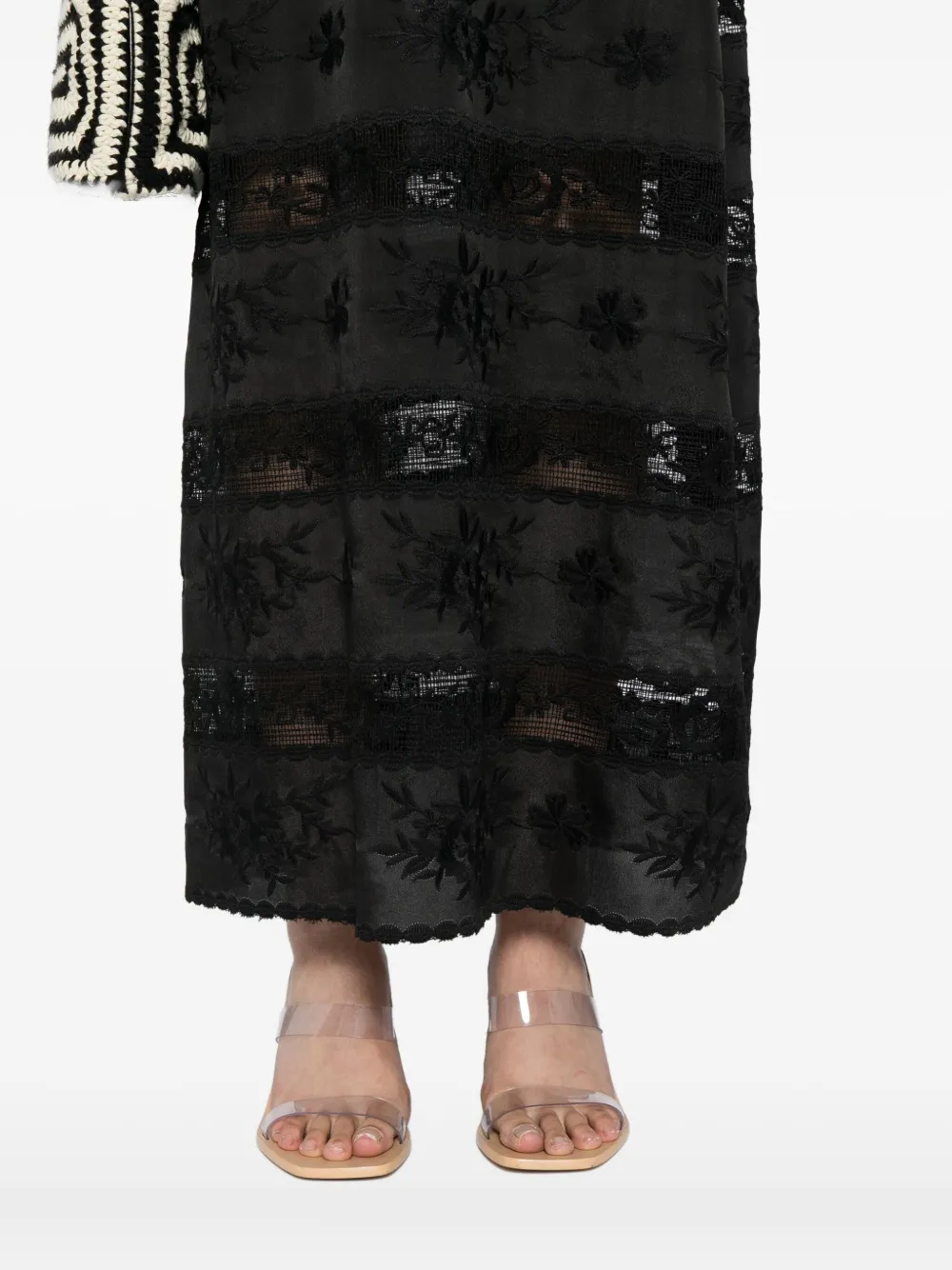 Bambah Lotis maxi-jurk Zwart