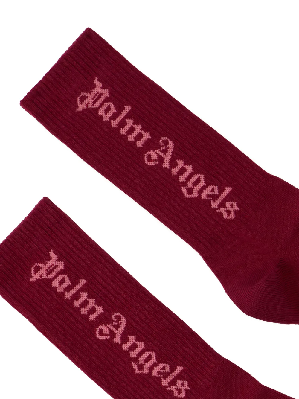 Palm Angels Kids Sokken met geborduurd logo Rood