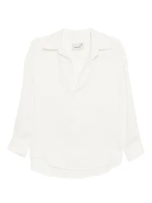 p.a.r.o.s.h.  パロッシュ    中厚手の肌触りが良い半袖ニット P.A.R.O.S.H. ニット シャツ | ホワイト | FARFETCH JP