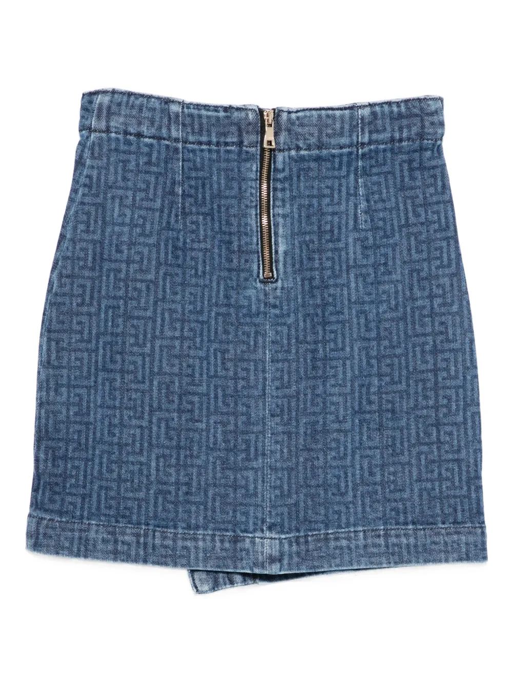 Balmain Kids Rok verfraaid met knopen en patroon Blauw