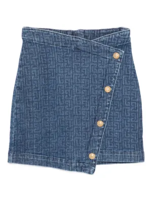 Chloé Kids デニムスカート | ブルー | FARFETCH JP