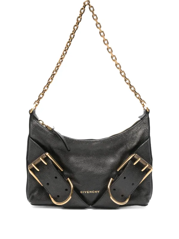 Givenchy Pre-Owned Voyou Boyfriend Leather Shoulder Bag | Black