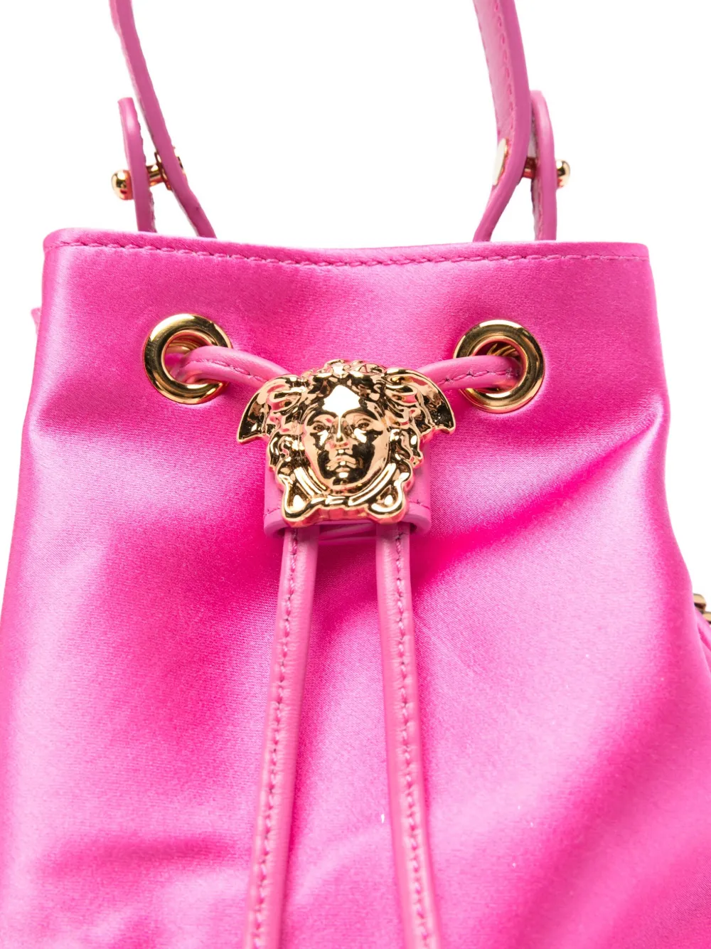VERSACE Pre-owned Medusa Drawstring Bucket Bag In Pink