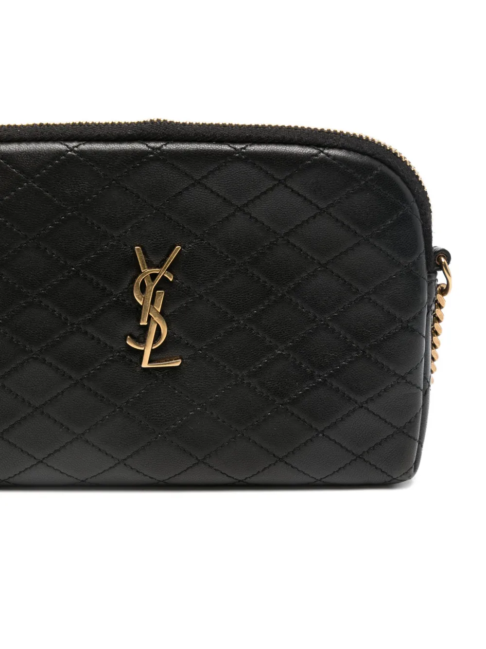 SAINT LAURENT Pre-owned Gaby Quilted Cross Body Bag In Black