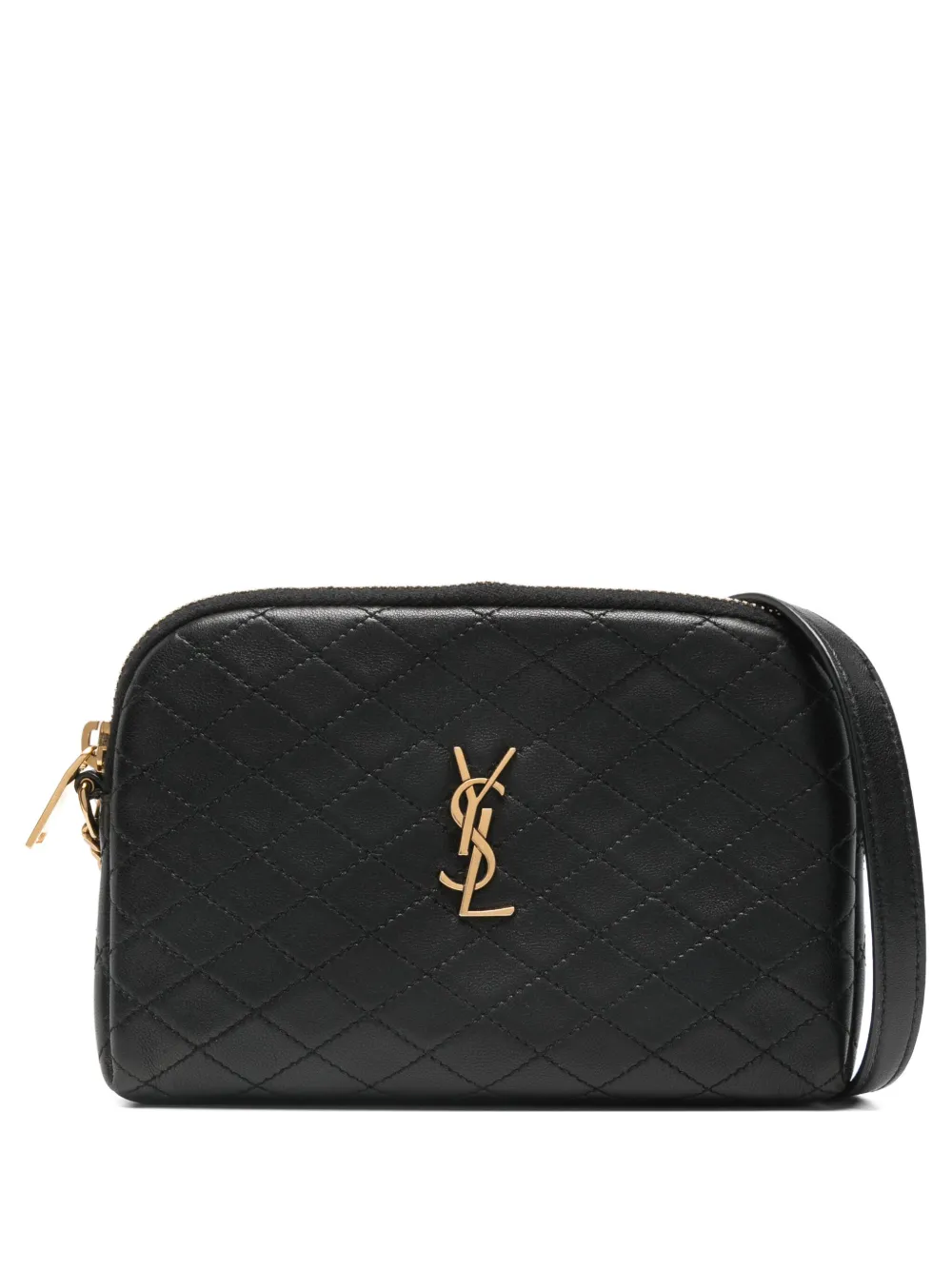 SAINT LAURENT Pre-owned Gaby Quilted Cross Body Bag In Black