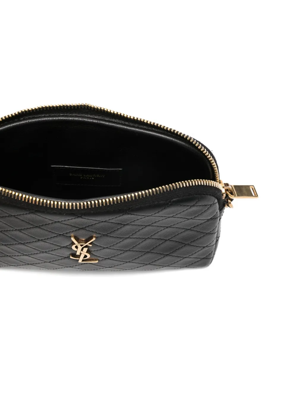 SAINT LAURENT Pre-owned Gaby Quilted Cross Body Bag In Black