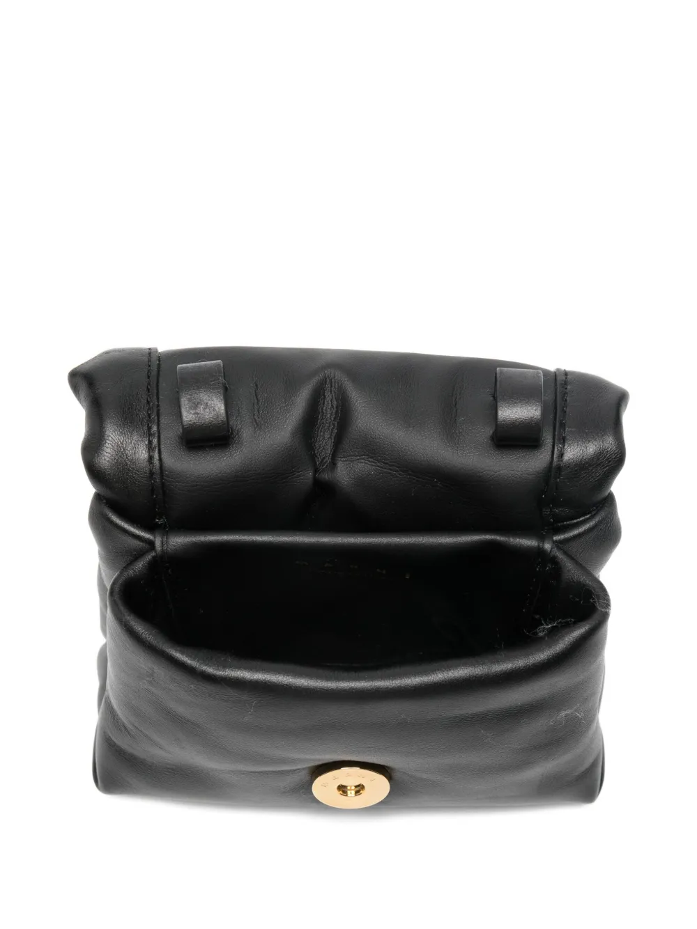 Pre-owned Marni Prisma Leather Clutch Bag In Black