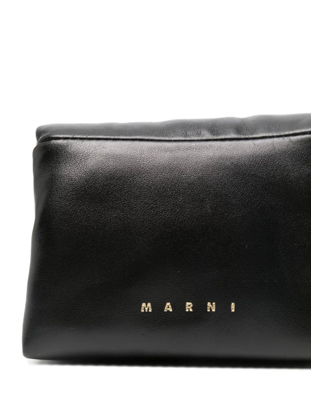 Pre-owned Marni Prisma Leather Clutch Bag In Black